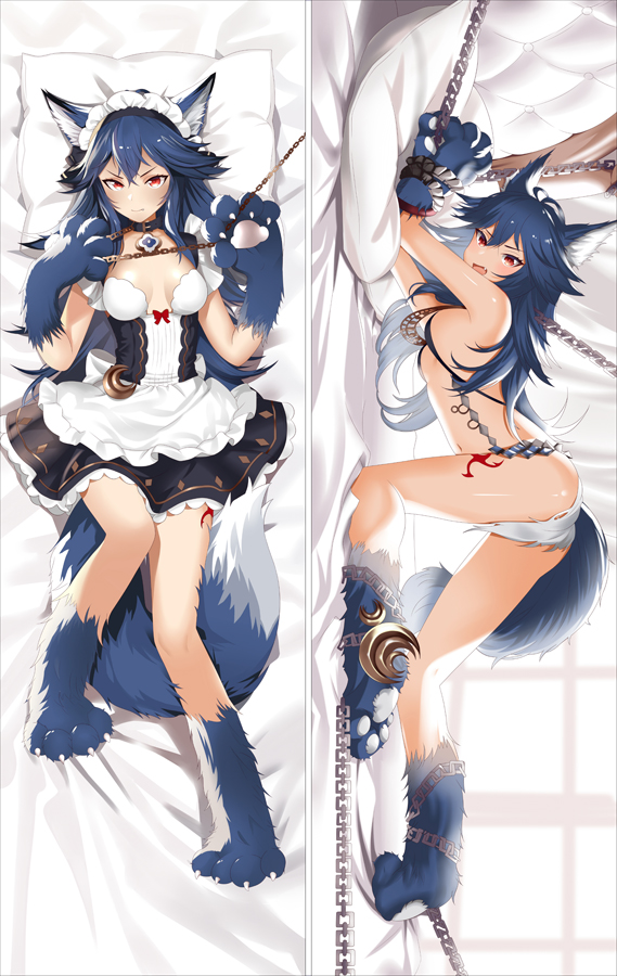 Granblue Fantasy Magic Wolf Fenrir Dakimakura 3d japanese anime body pillowcase